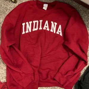 red indiana crewneck sweatshirt